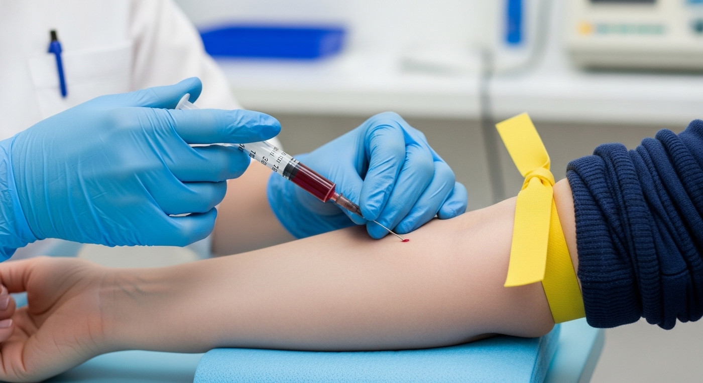 Взятие крови из вены медицинским персоналом