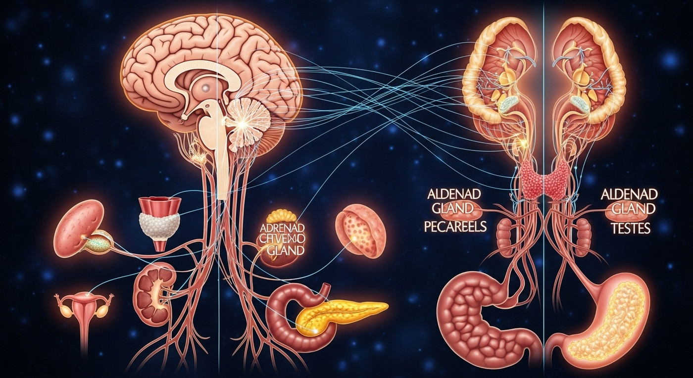 Схема эндокринной системы человека