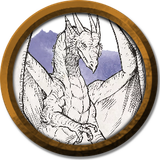 token Dragão Azul Velho