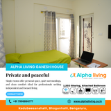 Private accommodation supports focus and productivity.