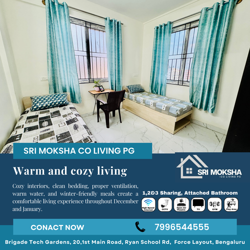 Winter evenings feel better at Sri Moksha PG Coliving.