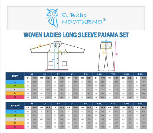 1. WOVEN WOMENS LONG SLEEVE PAJAMA SET MEASUREMENT SPEC 01.png