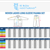 1. WOVEN WOMENS LONG SLEEVE PAJAMA SET MEASUREMENT SPEC 01