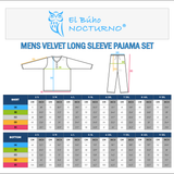 12. MENS VALVET LONG SLEEVE PAJAMA SET MEASUREMENT SPEC 01