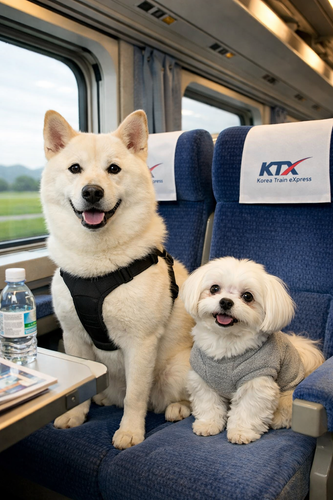진돗개와 말티즈 KTX 기차 여행.png