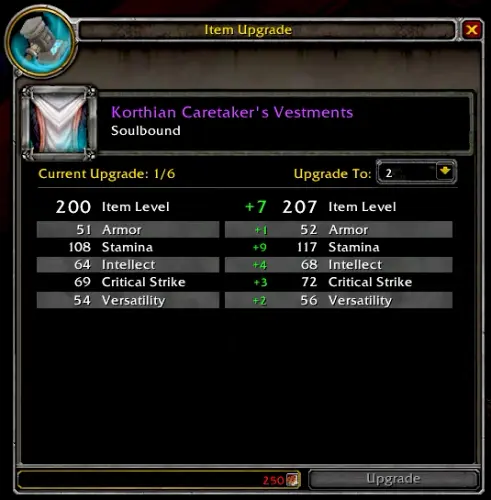 Item upgrade UI Korthia example.webp
