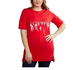 Red Women Plus Size T Shirt.webp