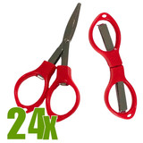 Tesoura de Plastico Dobrável Vermelha Pacote C24 unidades 5072 (4)