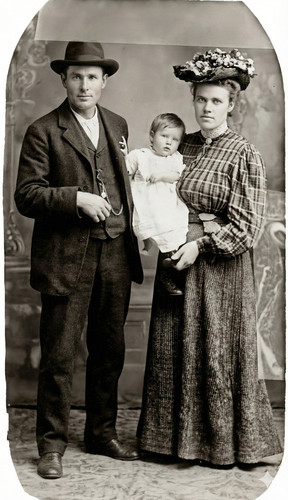 Ira Ackerson, Mary Buchholz & Amanda Ackerson (restored using AI).jpg