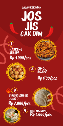 Merah Cerah Makanan Indonesia Banner Potret.png