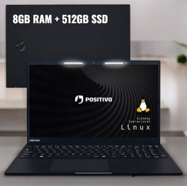 Notebook Positivo Vision I15 Intel® Core I3-n300 Linux 8gb Ram 512gb Ssd Lumina Bar 15,6 Full Hd – Preto