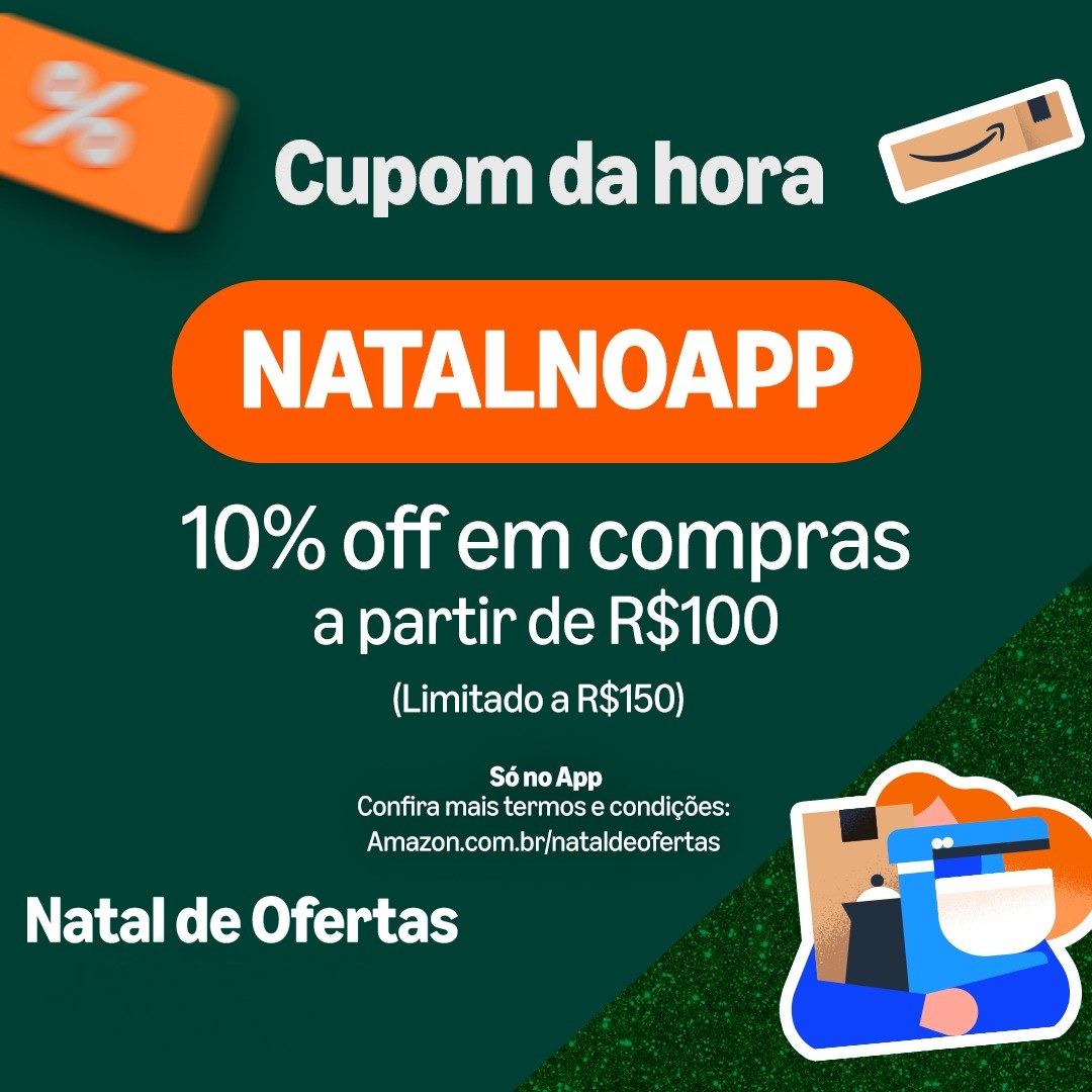 10% OFF em compras acima de R$100, Limitado a R$150