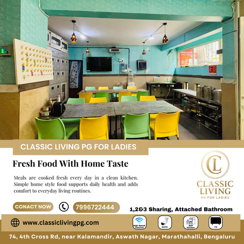 Classic Living PG for Ladies provides fresh home style meals prepared hygienically..png