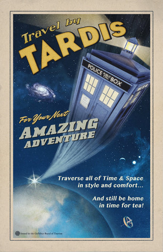 Travel by TARDIS Vintage Style Doctor Who Poster.jpg