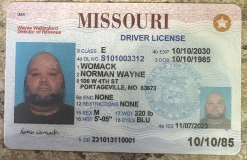 Norman Wayne Womack license image.jpg