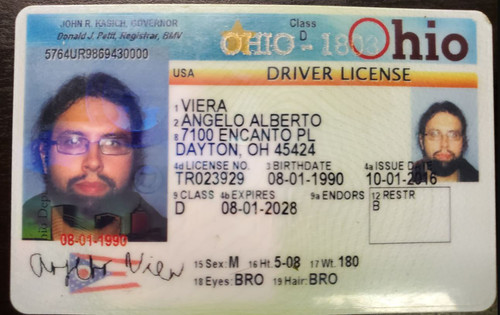 Angelo A Viera license.jpg