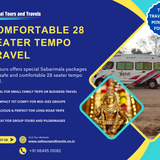 Sai Tours special Sabarimala trips in our 28 seater tempo.