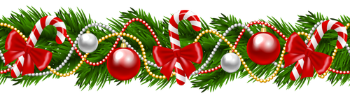 Christmas Pine Deco Garland PNG Clipart Image.png