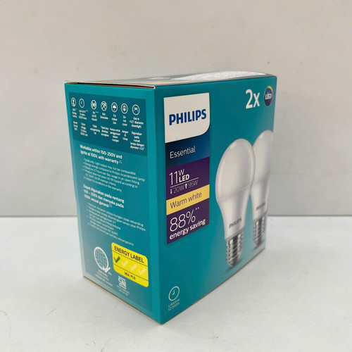 combo set 2 bong den led bulb tron philips essential ledbulb 11w e27 3000k 230v 2ct 6 apr a60 (2)