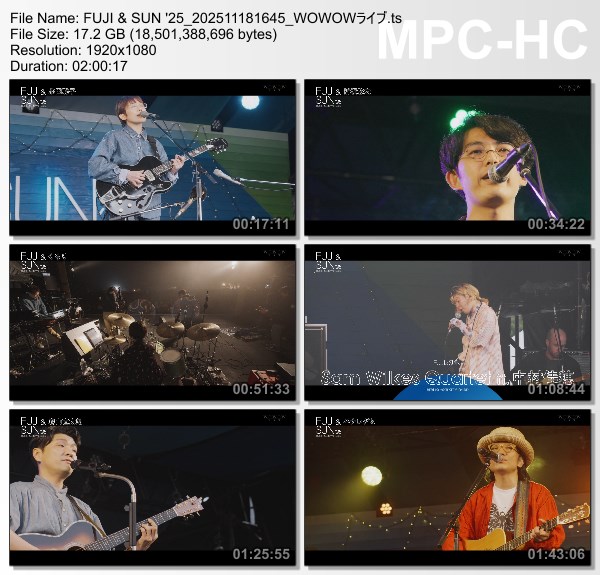 [TV-Variety] FUJI & SUN ’25 (WOWOW Live 2025.11.18)
