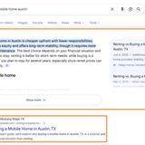 renting vs buying mobile home austin