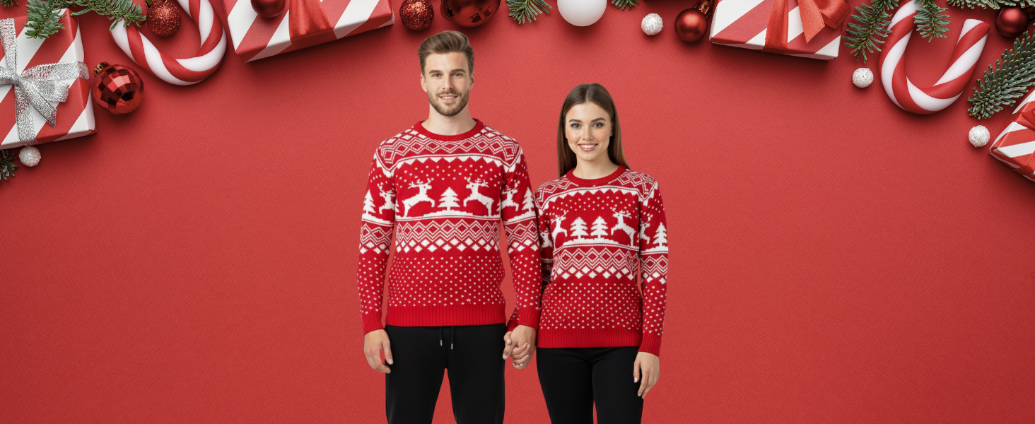 Holiday Christmas Sweater for Men Women USA Stock