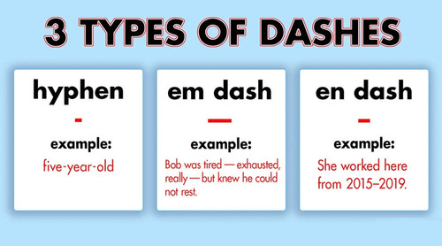 Three Types Of Dashes.1