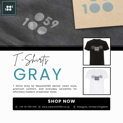 T Shirts Gray Weare1of100.png