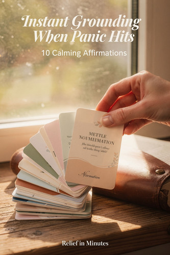 Zainab Lunje Cozy windowsill with printable affirmation cards fanned beside op 5c068003 ca9e 4d8d a6.1
