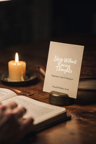 Zainab Lunje Soft angled shot of printable quote card propped against lit cand 6c819f50 bc00 4377 8c.1