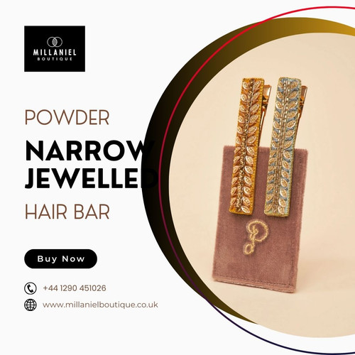 Premium Powder Narrow Jewelled Hair Bar for Women.jpg