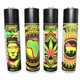 Isqueiro Clipper D24 CP11R RASTA STENCILS + BW + LB Display C24 (Grande) (1)