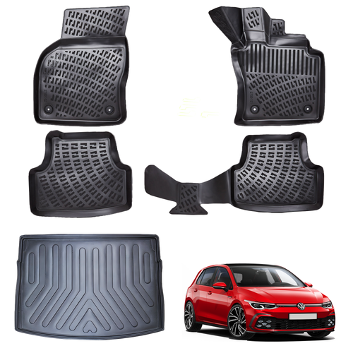 Rubber Floor Mats & Boot Mat Liner for VW Golf MK8 2019 2025 UPPER BOOT POSITION 1.png