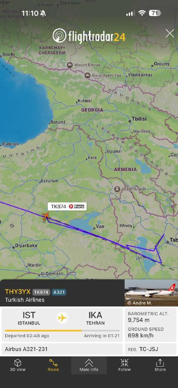 3 طائرات مدنية تركيا تنقل مسافرين مقرر الهبوط في إيران

استدارت وعادة طريقها قبل دخول الأجواء الإيرانية...
