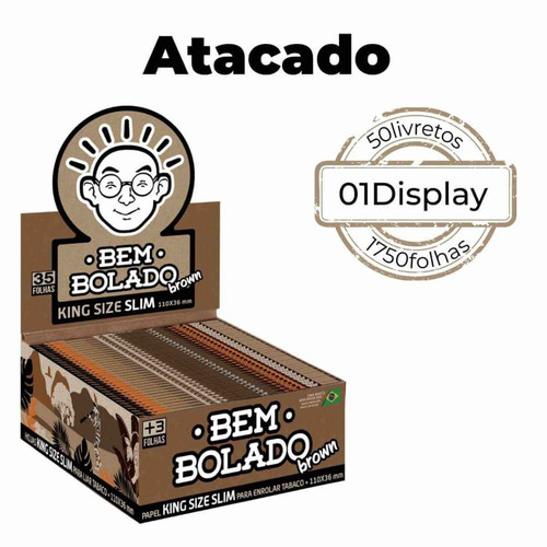 Seda Bem Bolado Brown King Size Slim Display C50 Livretos (2)