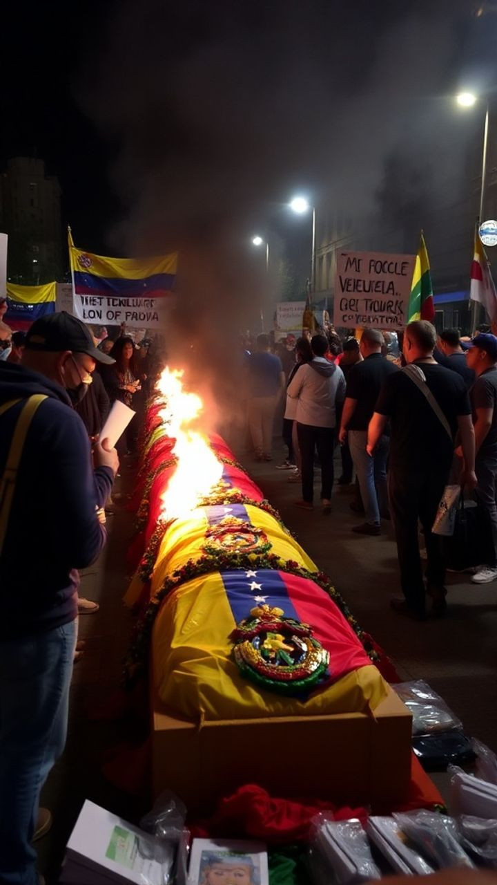 Venezuela buries victims of US attack, demos demand Maduro return
