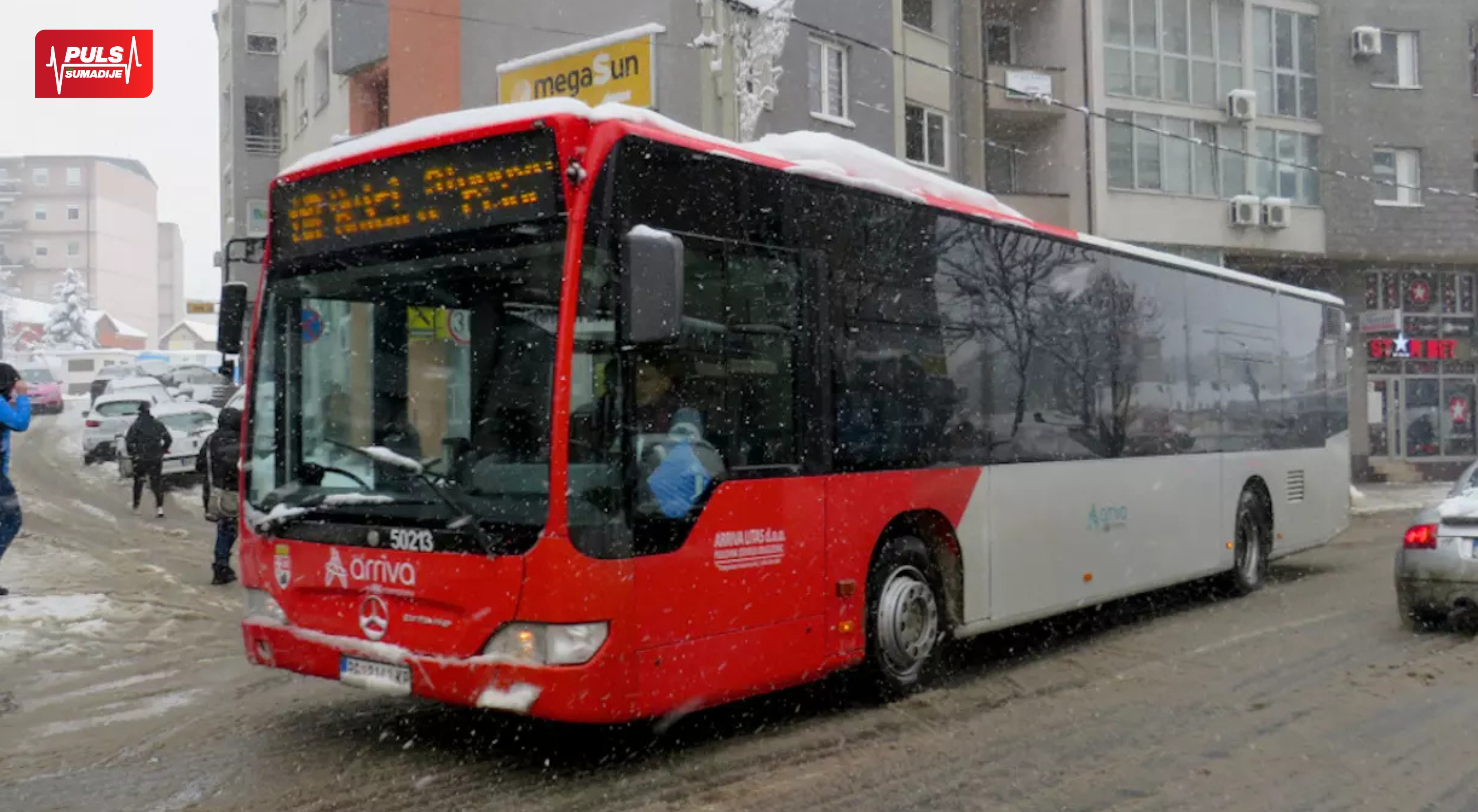 JKP ŠUMADIJA: Izmenjen javni prevoz zbog otežanih uslova u saobraćaju!