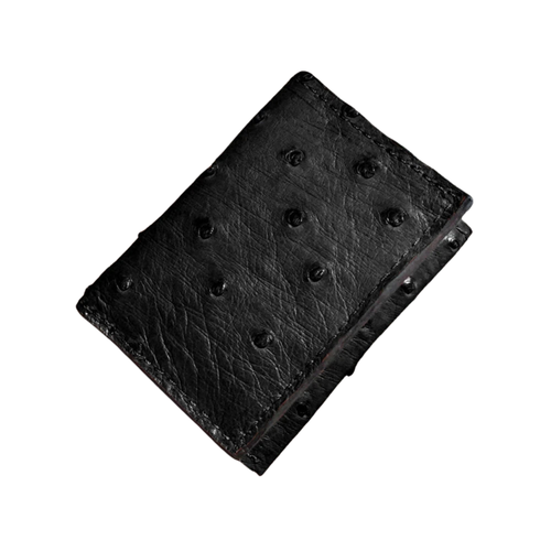 Trifold wallet ostrich black B07GYX9263.png