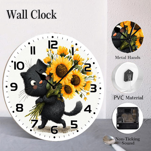 cute black cat carrying sunflower 001 04.jpg