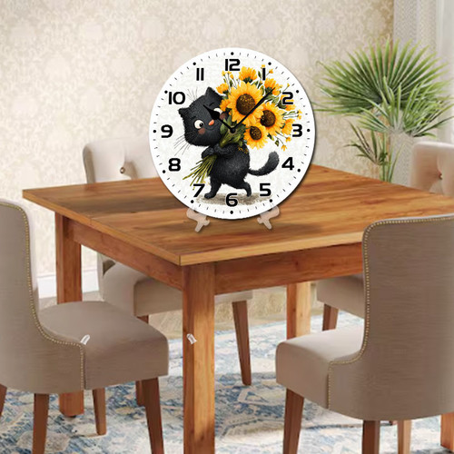 cute black cat carrying sunflower 001 05.jpg