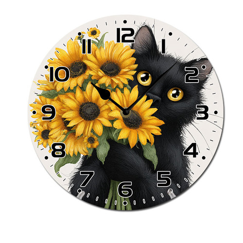cute black cat carrying sunflower 002 01.jpg