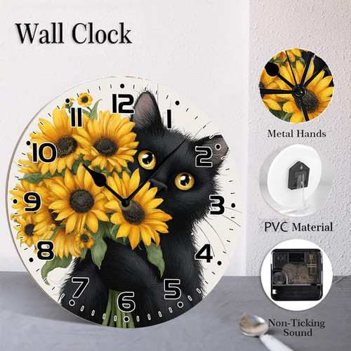 cute black cat carrying sunflower 002 04.jpg
