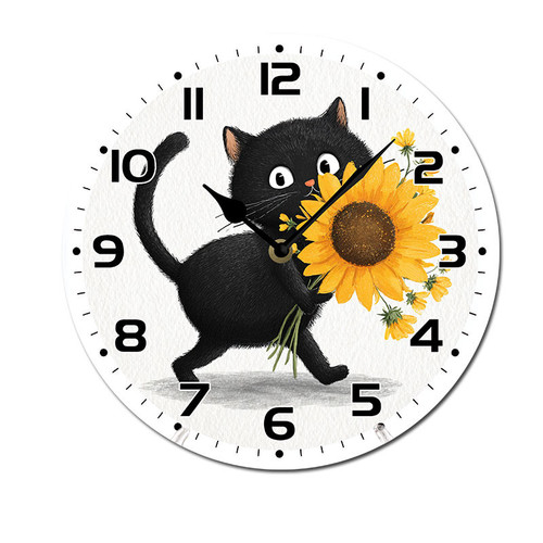 cute black cat carrying sunflower 005 01.jpg