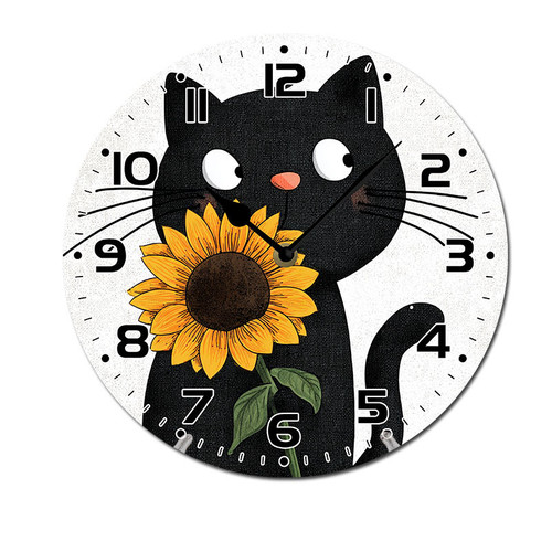 cute black cat carrying sunflower 004 01.jpg