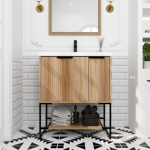 Bathroom Vanity With Sink In 24 30 Inch%2C Freestanding Bathroom Vanity With Soft Close Door %26 Dra.jpg