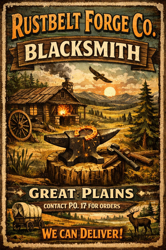 20251223 2308 Rustbelt Forge Poster simple compose 01kd6qha0vfm281np31vteydwb.png
