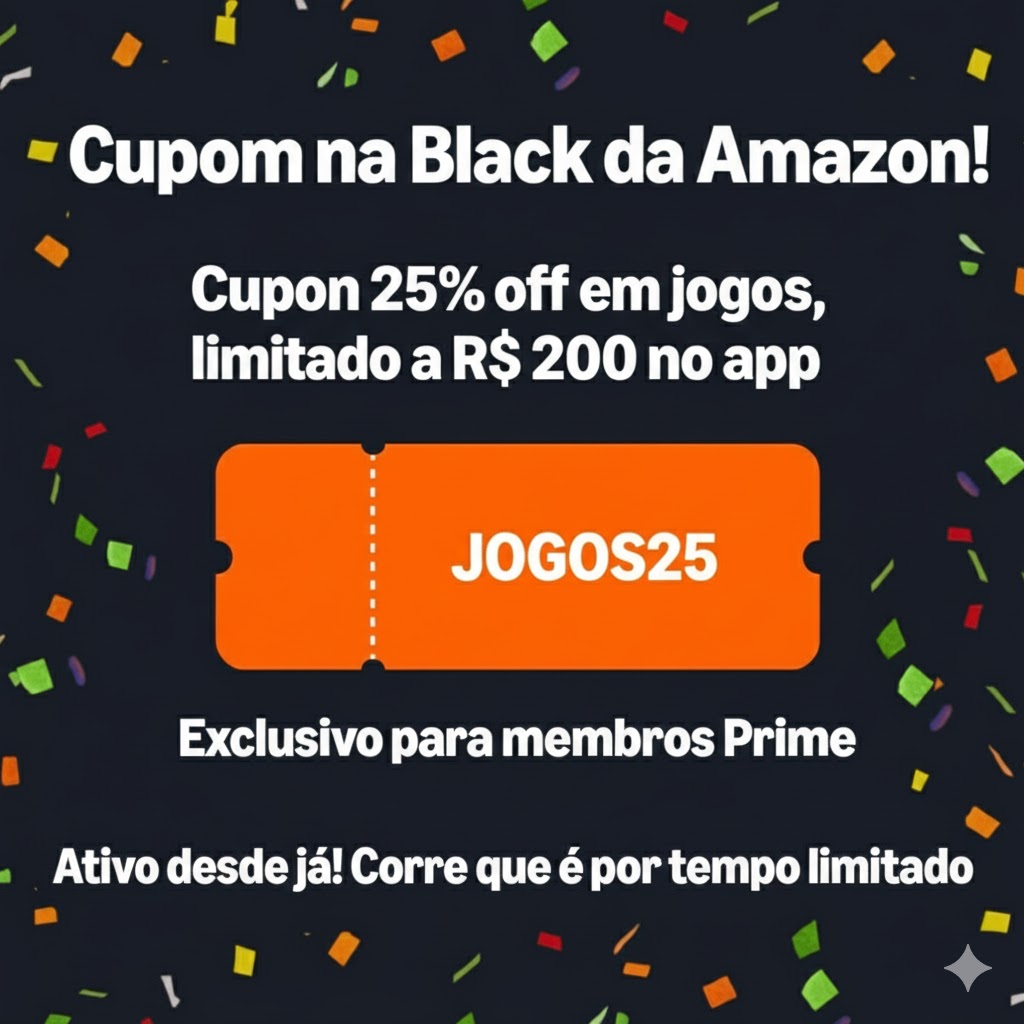20% off em jogos e brinquedos, limitado a R$ 200 no app