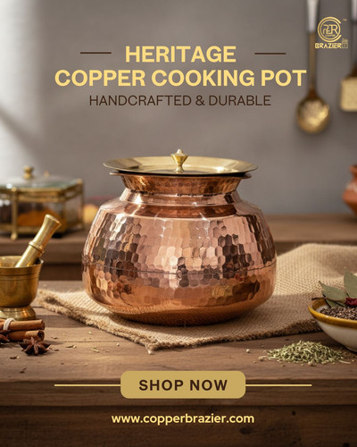 Heritage Copper Cooking Pot - Handcrafted & Durable.jpg