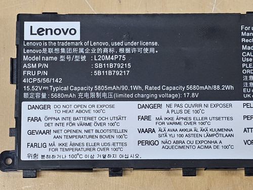 Lenovo ThinkPad P1 Gen3 , P1 Gen4 , X1 Gen3 (L20M4P75) B.jpg