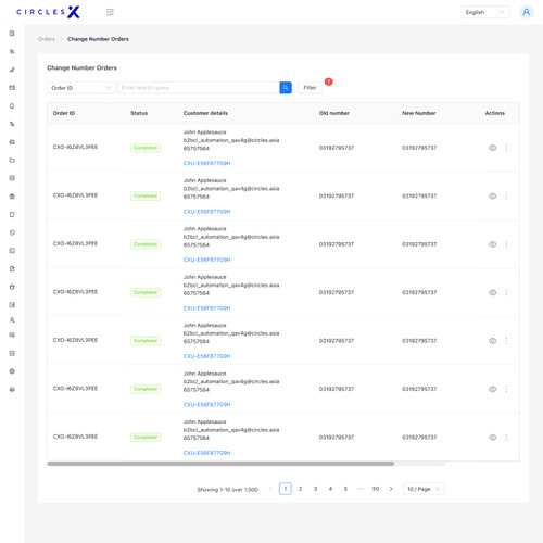 Change Number with Port In